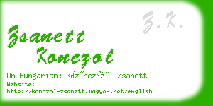 zsanett konczol business card